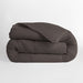 Chocolate All Season Alternative down Solid Comforter, Full/Queen, by Noble Linens