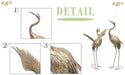 Yard Decorations Outdoor Heron Garden Art Statues Sculptures, 33-39 Inch Metal Copper Crane Yard Art Bird Lawn Ornaments for Backyard outside Porch Patio Wedding Decor, Set of 2