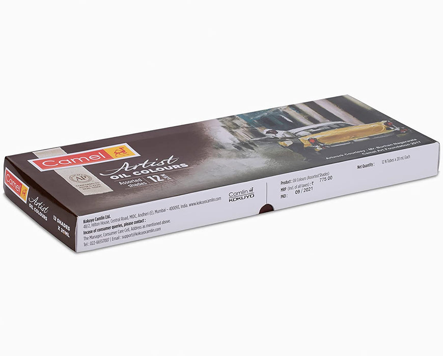 Camel Artist'S Oil Color Box - 20Ml Tubes, 12 Shades