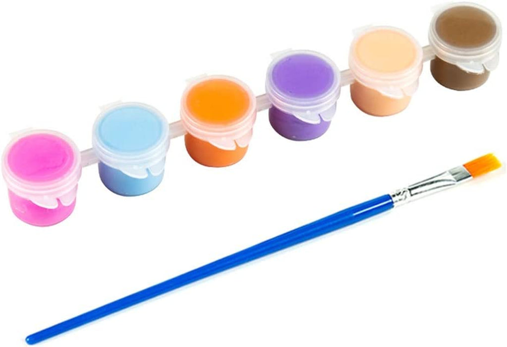 Acrylic Paint Set for Kids,Washable Watercolor Paint Sets,Diy Graffiti Paint,Acrylic Pigment Set with Brushes,Adults Children Handcraft Painting Pigment Set (10 Set-5Ml-12 Colors -F)