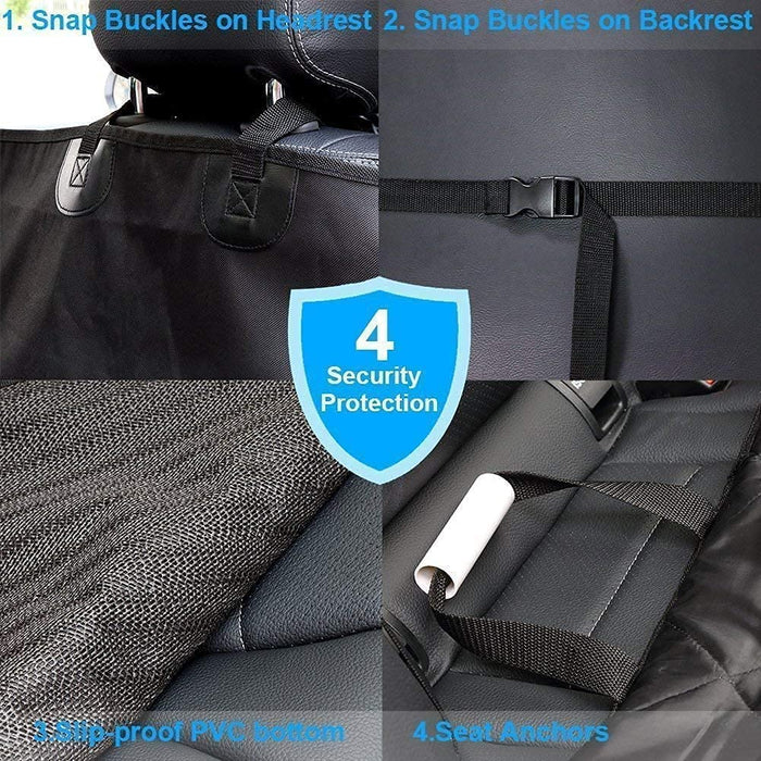 Dog Car Seat Cover for Pets Front Seat Protector, Thicked 600D Heavy Duty Water-Resitant & Wear-Resistant Durable Nonslip Padded with Side Flaps Fits Most of Cars Trucks Suvs (Orange)