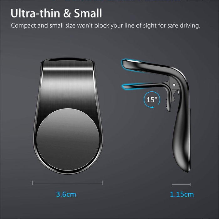 Magnetic Car Phone Mount Universal Air Vent Clip Phone Holder Hands Free Car Phone Mount for Iphone 11/11 Pro Xs Max X XR 8 Plus, Samsung Galaxy S10 S10+ S10E S9 S8, More Smartphones