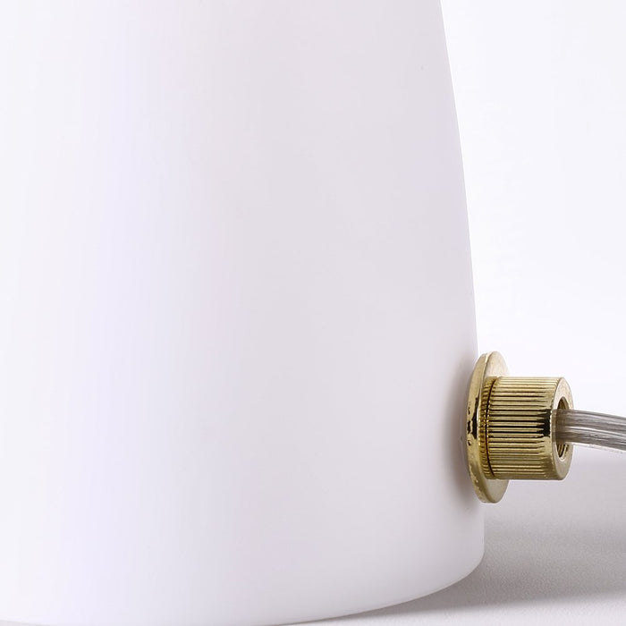 Urban Shop Novelty Glass Mushroom Lamp, Off-White Matte, 12" H, Plug-In