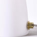 Urban Shop Novelty Glass Mushroom Lamp, Off-White Matte, 12" H, Plug-In