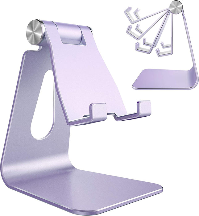 Adjustable Cell Phone Stand, Creadream Phone Stand, Cradle, Dock, Holder, Aluminum Desktop Stand Compatible with Phone Xs Max Xr 8 7 6 6S plus SE Charging, Accessories Desk,All Mobile Phones-Navy Blue