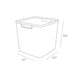 Jute 11" Cube Basket, Resin Plastic Storage Bin, Grey Flannel