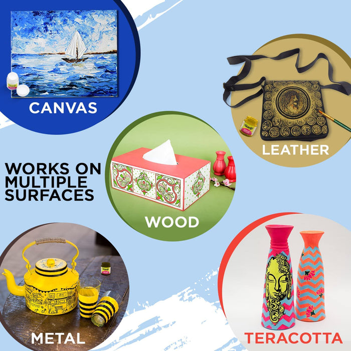 Fevicryl Acrylic Colors, Sunflower Kit, 10 Shades