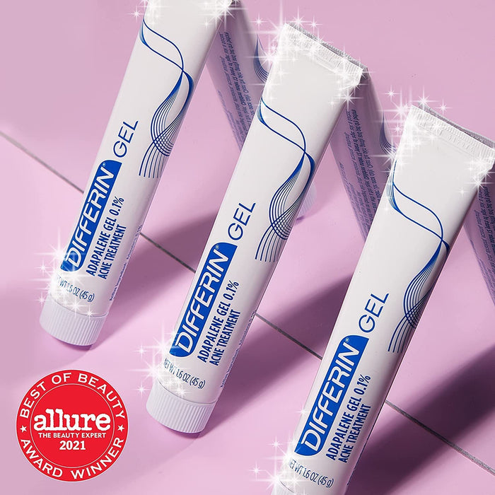 Acne Treatment Differin Gel, 30 Day Supply, Retinoid Treatment for Face with 0.1% Adapalene, Gentle Skin Care for Acne Prone Sensitive Skin, 15G Tube (Packaging May V