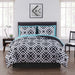 Mainstays Black Geometric 8 Piece Bed in a Bag Comforter Set with Sheets, King