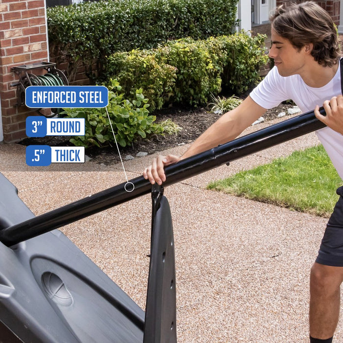 NBA Official 44 In. Portable Basketball System Hoop with Polyethylene Backboard