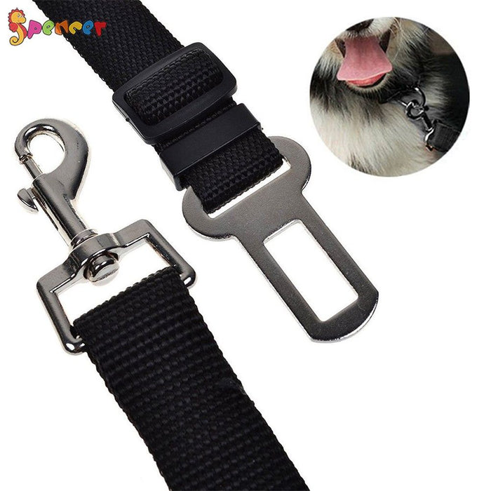 2 Pack Adjustable Pet Dog Cat Car Seat Belt Strap Safety Leads Seatbelt Harness for All Vehicle (Black)