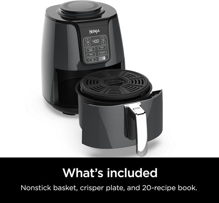 AF101 Air Fryer That Crisps, Roasts, Reheats, & Dehydrates, for Quick, Easy Meals, 4 Quart Capacity, & High Gloss Finish, Grey