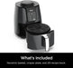 AF101 Air Fryer That Crisps, Roasts, Reheats, & Dehydrates, for Quick, Easy Meals, 4 Quart Capacity, & High Gloss Finish, Grey