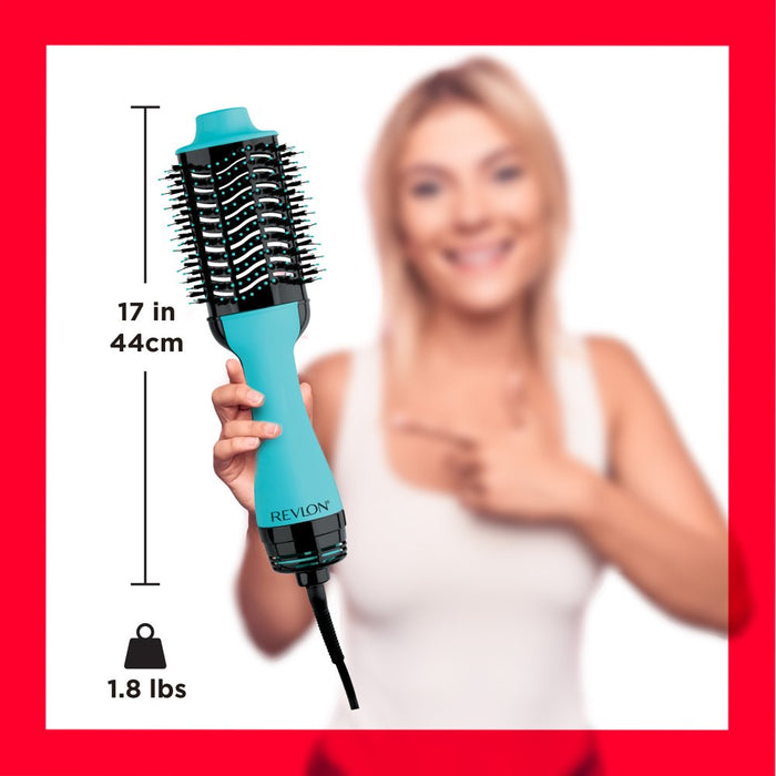 Revlon One-Step Hair Dryer & Volumizer 4.25" Nylon Hot Air Brush, Ionic, Mint