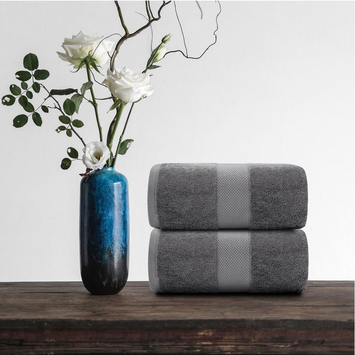 Luxury Bath Sheet Towels Extra Large 35X70 Inch | 2 Pack, Grey