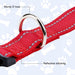 Reflective Dog Collar, Sturdy Nylon Collars for Large Girl and Boy Dogs, Adjustable Dog Collar with Quick Release Buckle, Red