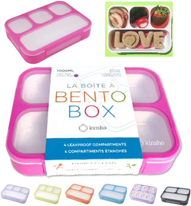 Bento Lunch Box Kids & Adult: Leakproof Lunch Containers for Boys & Girls with 3 Compartments - School, Daycare, Meal Planning Portion Control Container, Bpa-Free Boxes, Utensils | Blue Purple 2 Pack
