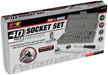 W1173 Sae/Metric 40-Piece SAE and Metric Socket Set, 1/4-Inch & 3/8-Inch Drive