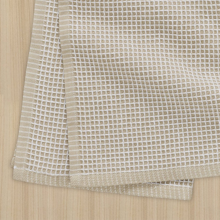 My Texas House Textured 16" X 28" Cotton Kitchen Towels, 4 Pieces, Beige