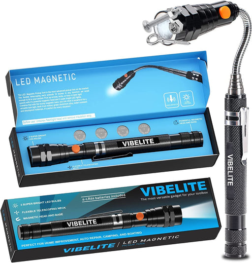 Extendable Magnetic Flashlight with Telescoping Magnet Pickup Tool-Cool Gadgets Gifts Idea & Christmas Stocking Stuffers for Men, Husband,Dad,Father,Mechanic,Tech,Handyman,Him Women