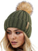 FURTALK Womens Winter Knitted Beanie Hat with Faux Fur Pom Warm Knit Skull Cap Beanie for Women…