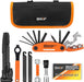 Bicycle Repair Bag & Bicycle Tire Pump, Home Bike Tool Portable Patches Fixes, Inflator, Maintenance for Camping Travel Essentials Tool Bag Bike Repair Tool Kit Safety Emergency All in One Tool