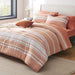 Bedsure Bed in a Bag Full Size 7-Piece Burnt Orange White Striped Bedding Comforter Sets All Season Bed Set, 2 Pillow Shams, Flat Sheet, Fitted Sheet and 2 Pillowcases