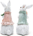 Hodao Easter Bunny Decorations Spring Home Decor Bunny Figurines(Easter White Rabbit 2Pcs)