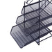 Pen + Gear, Mesh Desk Organizer with 3 Sliding Letter Tray, 5 Upright Sections, Black