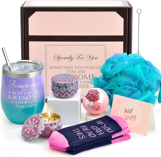 Birthday Gifts for Women, Christmas Gifts for Friends Gifts for Her Girlfriend Sister Mom Unique Gifts Box Insulated Tumbler Scented Candle