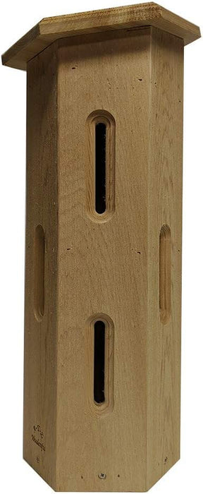 Handcrafted Hexagonal Cedar Butterfly House 22.5 Inch