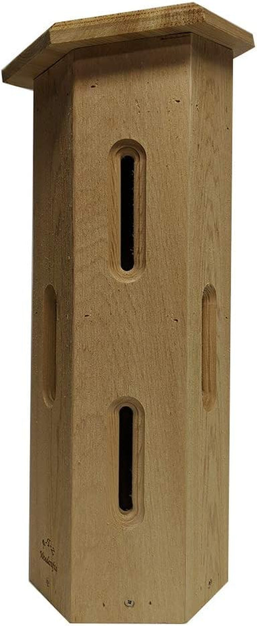 Handcrafted Hexagonal Cedar Butterfly House 22.5 Inch