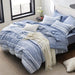 Bedsure Bed in a Bag Full Size 7-Piece Blue White Striped Bedding Comforter Sets All Season Bed Set, 2 Pillow Shams, Flat Sheet, Fitted Sheet and 2 Pillowcases