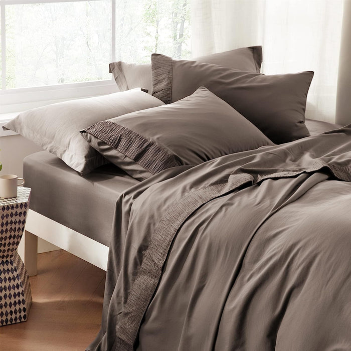Bedsure Full Size Sheet Sets - Soft 1800 Sheets for Full Size Bed, 4 Pieces Hotel Luxury Brown Sheets Full, Easy Care Polyester Microfiber Cooling Bed Sheet Set