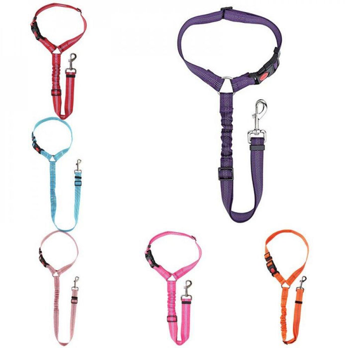 Puppy Seat-Belt Travel Clip Strap Leads, Universal Cat Dog Adjustable Car Seat Belt Harness Leash, Pet Safety Harness Products