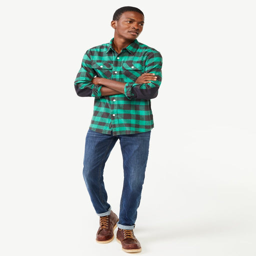 Free Assembly Men'S Vintage Inspired Flannel Shirt