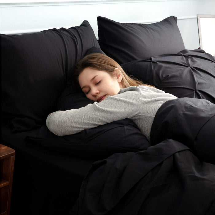 Bedsure Full Size Comforter Sets - Bedding Sets Full 7 Pieces, Bed in a Bag Black Bed Sets with Comforters, Sheets, Pillowcases & Shams,Adult & Kids Bedding