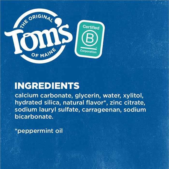 Fluoride-Free Antiplaque & Whitening Natural Toothpaste, Peppermint, 5.5 Oz. 2-Pack (Packaging May Vary)