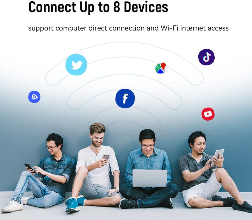 UPP 4G LTE Mobile Hotspot Wifi Router, Available in over 140 Countries, No SIM Card Required, No Roaming Fees, Portable International Hotspot, with Smart Local Network Auto-Selection