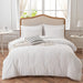 Queen Size Comforter Set, White Bedding Set Tufted Design,Boho Comforter for Queen Bed,Lightweight and Fluffy Bed Comforter for All Seasons