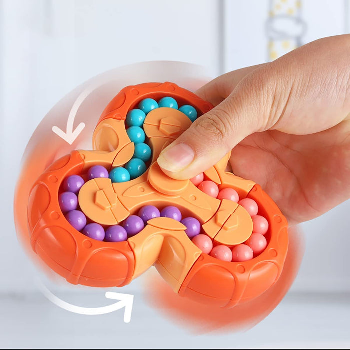 Pop Fidget Spinners - Puzzles for Adults,Sensory Toys for Autistic Kids,Fidget Toys -Stress Reduction and Anxiety Relief Hand Sensory Toy, Puzzle Games Rotating Magic Bean for Adults and Kids