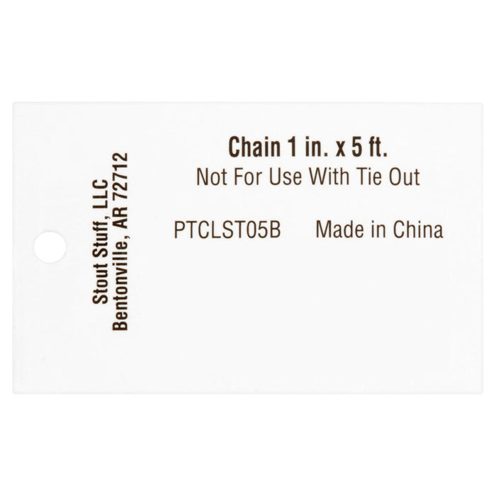 Pet Champion 5' Nylon & Steel Chain Dog Leash, Silver, M/L