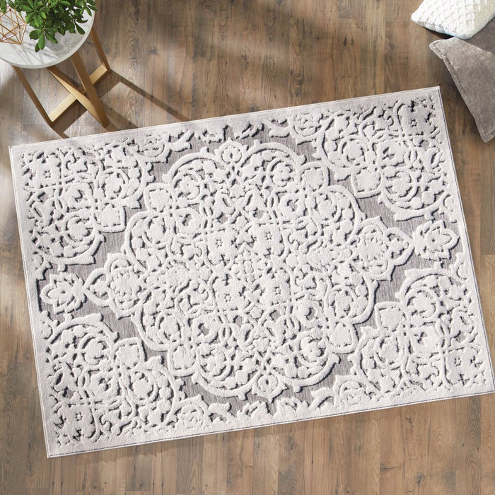 My Texas House Dahlia, Transitional, Medallion, Woven Area Rug, 5'2" X 7'6"