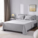 Cozylux Queen Bed in a Bag Light Grey Seersucker Textured Comforter Set with Sheets 7-Pieces All Season Bedding Sets with Comforter, Pillow Sham, Flat Sheet, Fitted Sheet and Pillowcase