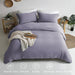Duvet Cover Queen Size - Super Soft Light Purple Duvet Cover Set 3 Piece 100% Washed Microfiber Comforter Cover Set Bedding Set with Zipper Closure, 1 Duvet Cover 90X90 and 2 Pillow Shams