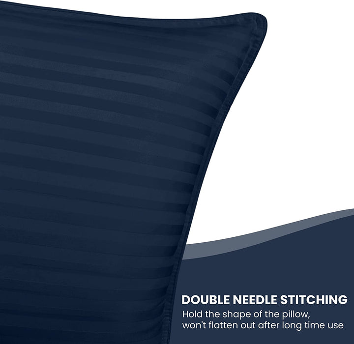 Bed Pillows for Sleeping European Size (Navy), Set of 2, Cooling Hotel Quality, for Back, Stomach or Side Sleepers