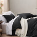 Bedsure Black Twin Duvet Cover Set - Soft Prewashed Duvet Cover Twin/Twin XL Size, 2 Pieces, 1 Duvet Cover 68X90 Inches with Zipper Closure and 1 Pillow Sham