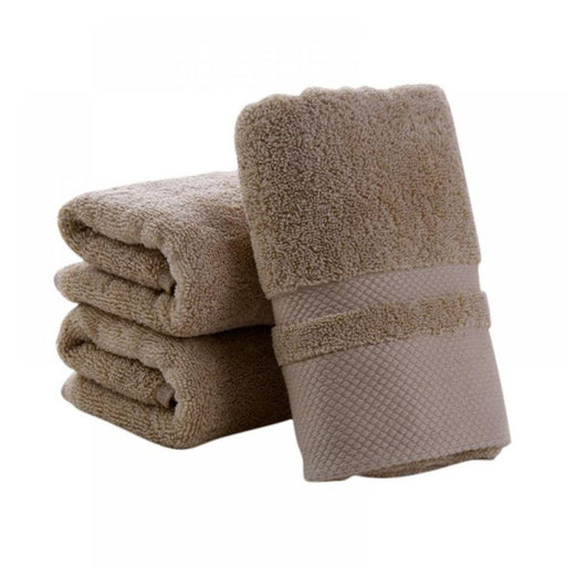 Clearance Sale! Luxury Thick Soft Absorbent Egyptian Cotton Face Washing Hand Towel, 34Cm X 75Cm, Brown