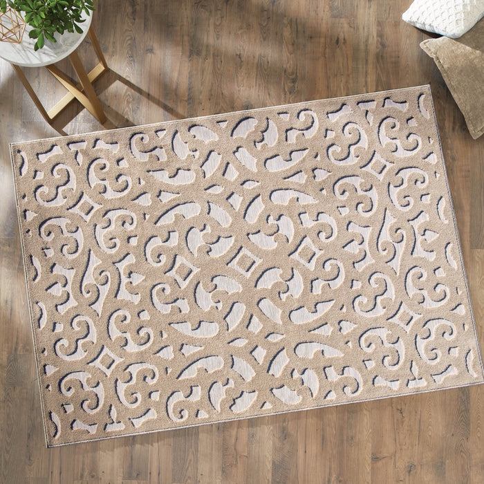 My Texas House Irongate, Transitional, Damask, Woven Area Rug, 7'9" X 10'10"