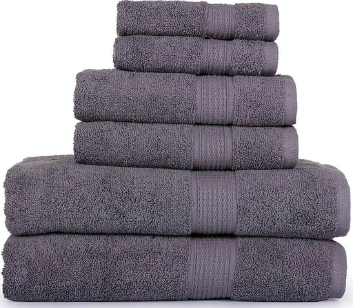 6 Piece Bath Towels Set 2 BATH TOWEL, 2 HAND TOWEL and 2 WASHCLOTHS NAVY COLOR